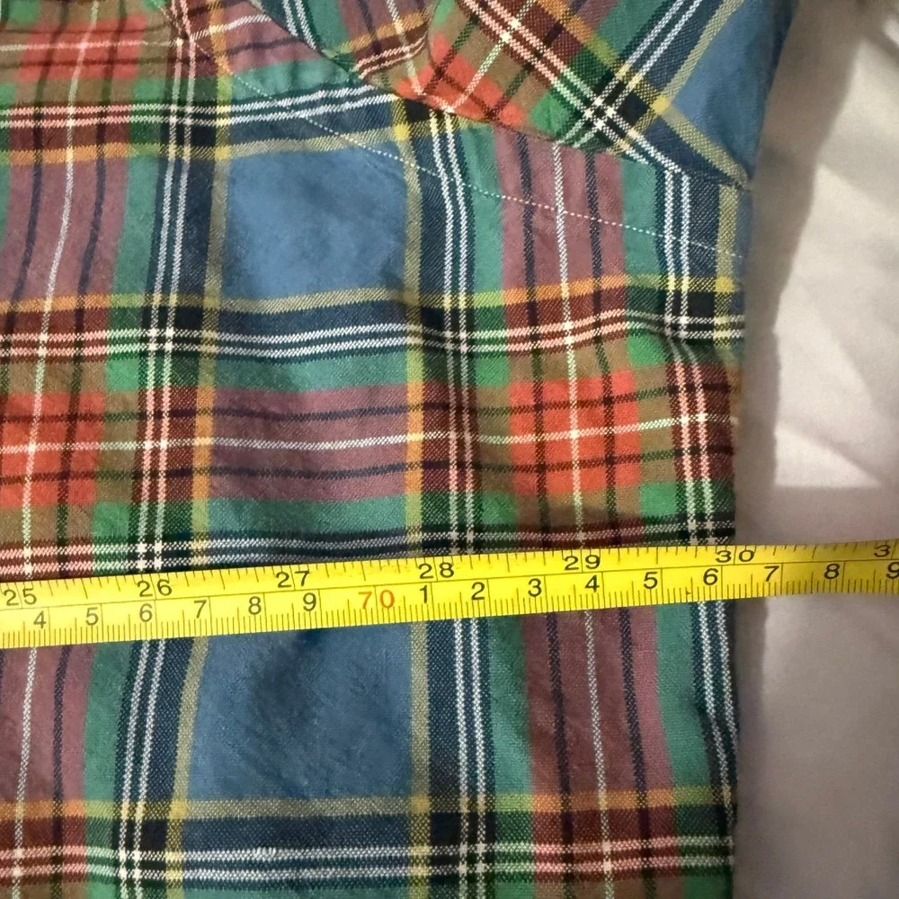 Polo Ralph Lauren Oxford Shirt 3XLT Tall Blue Red‎ Pony Tartan Mens